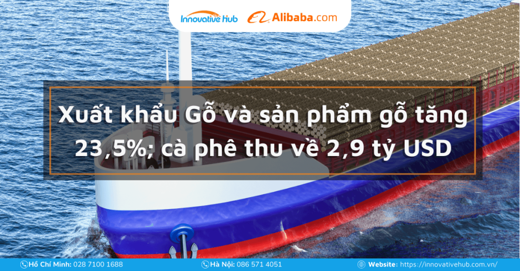 Xuất khẩu Gỗ và sản phẩm gỗ tăng 23,5%; cà phê thu về 2,9 tỷ USD