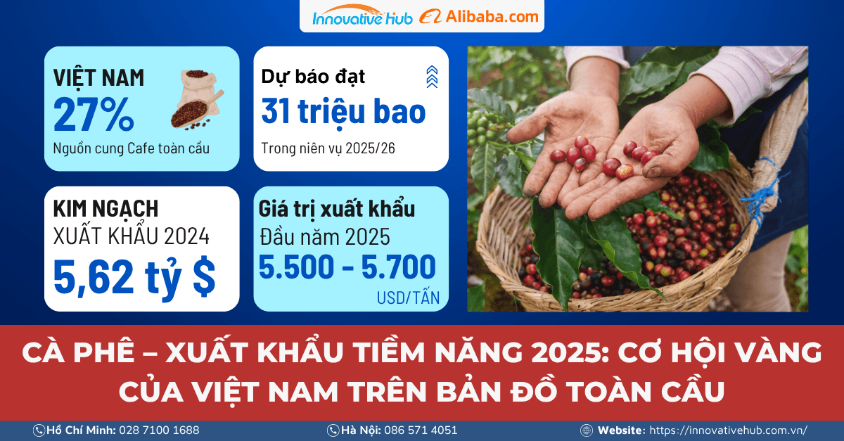 Cà phê – Xuất khẩu tiềm năng 2025: Cơ hội vàng của Việt Nam trên bản đồ toàn cầu