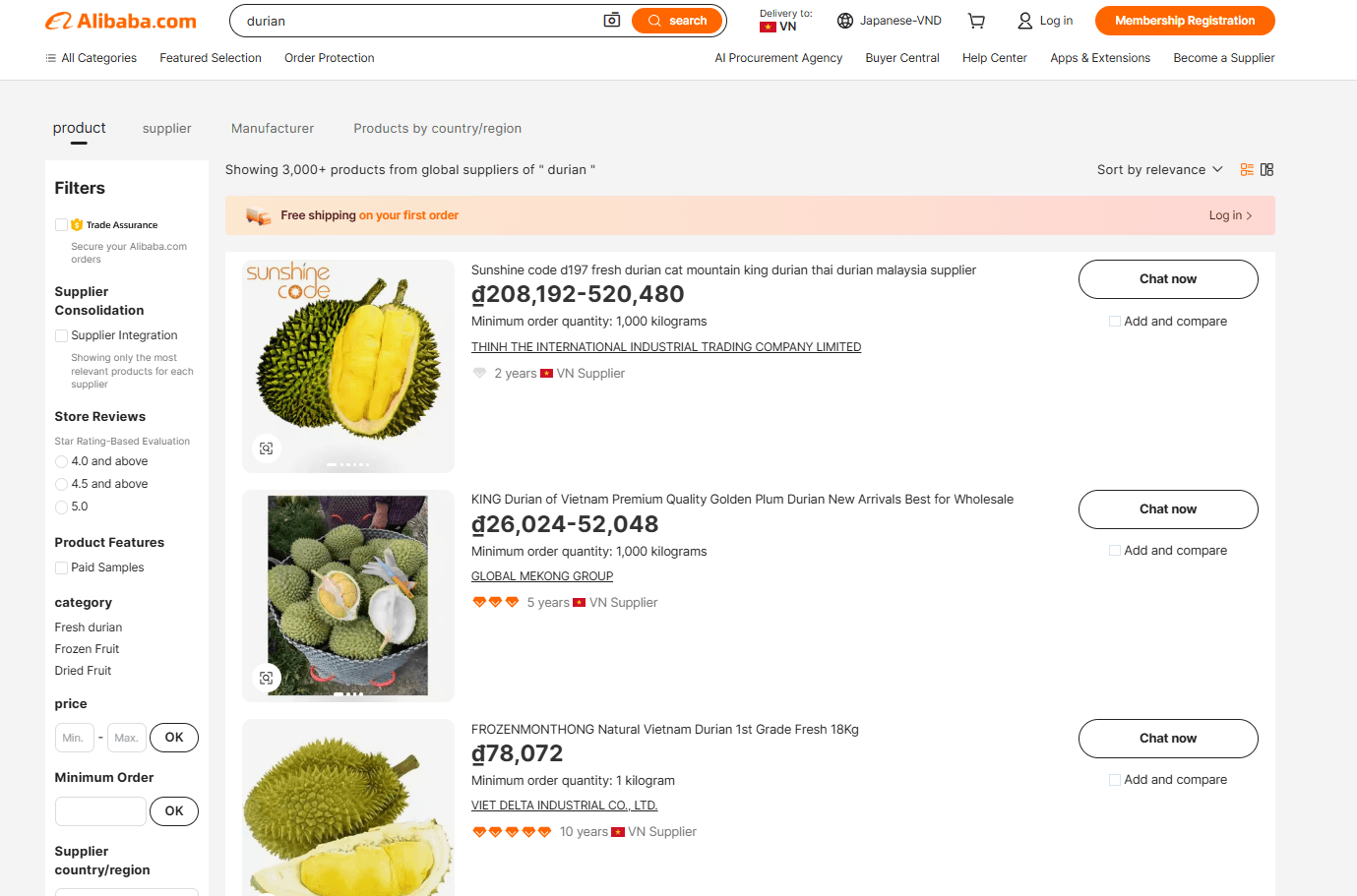 Mở rộng xuất khẩu sầu riêng bằng thương mại điện tử B2B