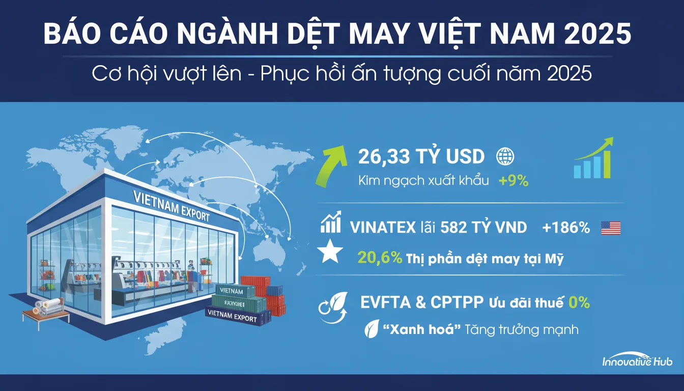 [Infographics] Báo cáo Ngành Dệt May Việt Nam 2025: Cơ hội bứt phá xuất khẩu