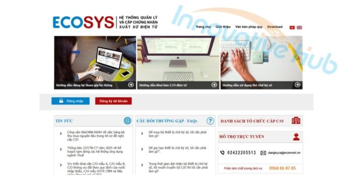 Thủ tục và lợi ích khi cấp C/O điện tử qua hệ thống eCoSys