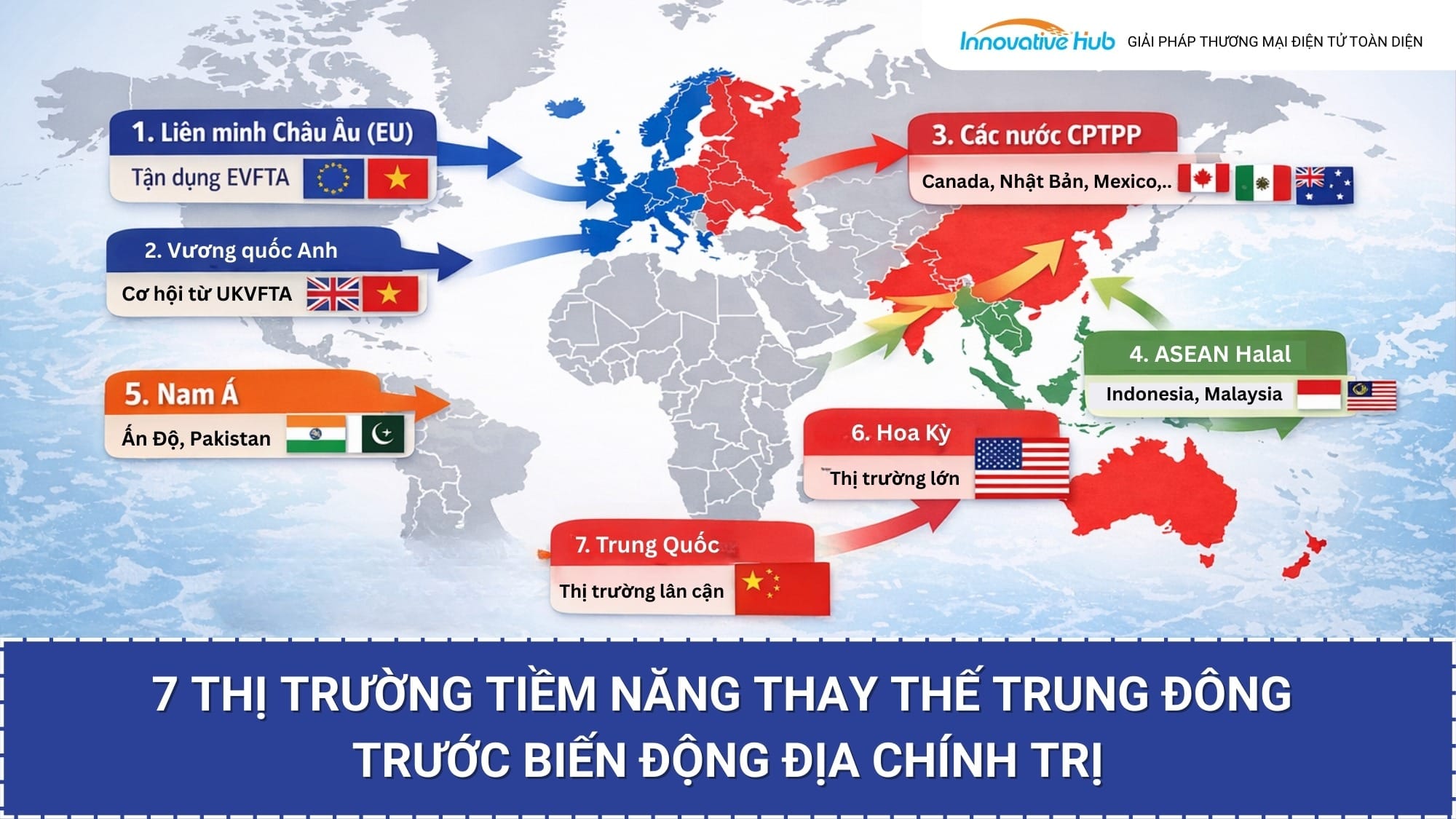 7 thị trường thay thế Trung Đông trước biến động