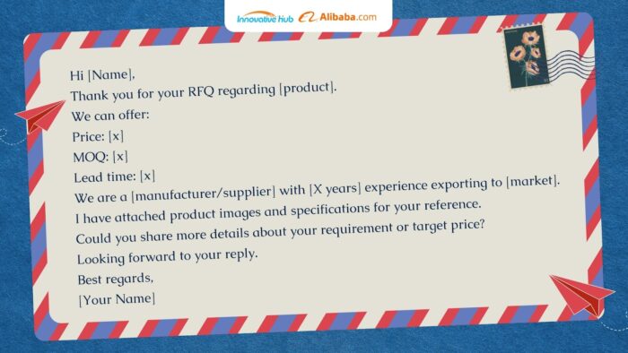 Mẫu trả lời RFQ hiệu quả