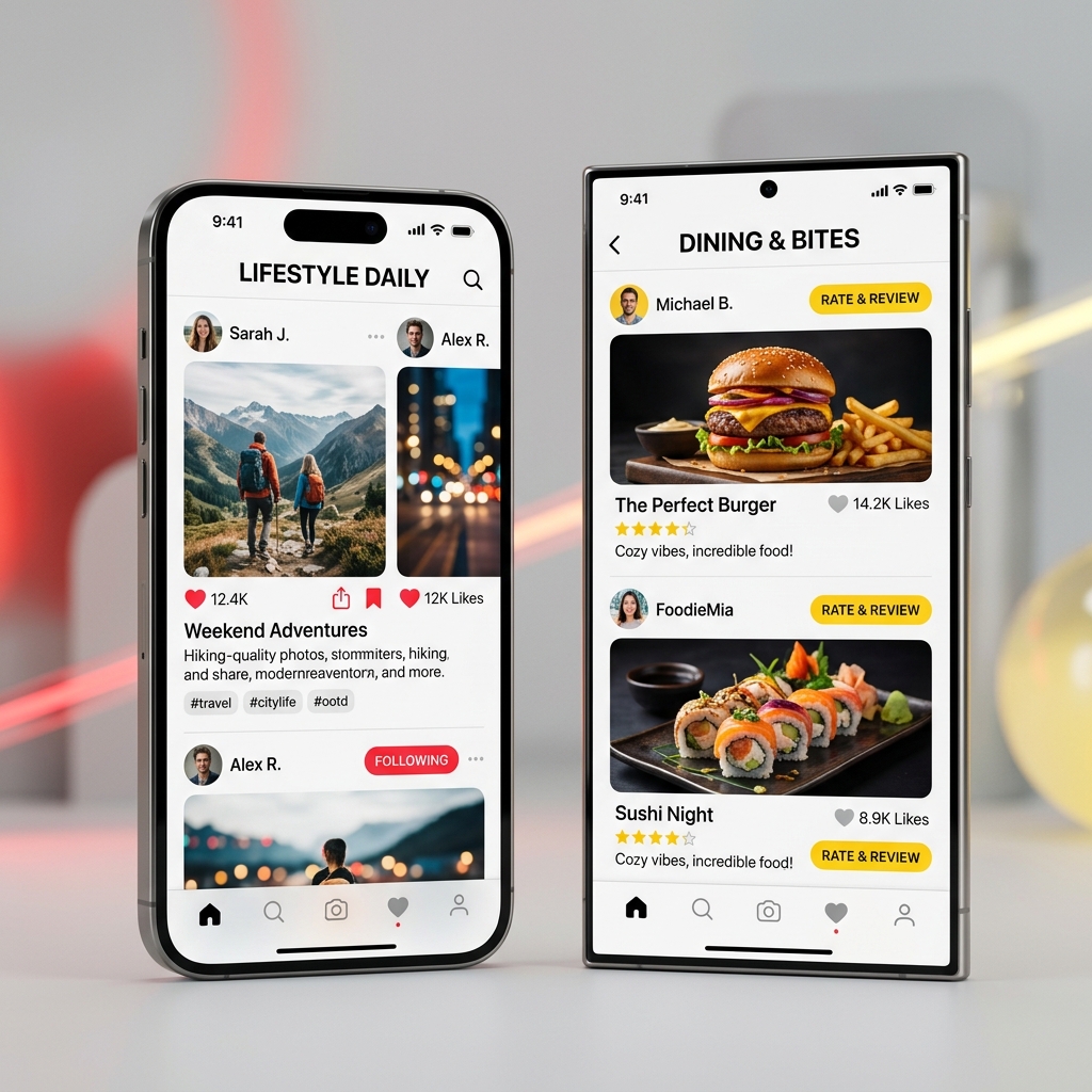 Dianping & Rednote Mobile Interface