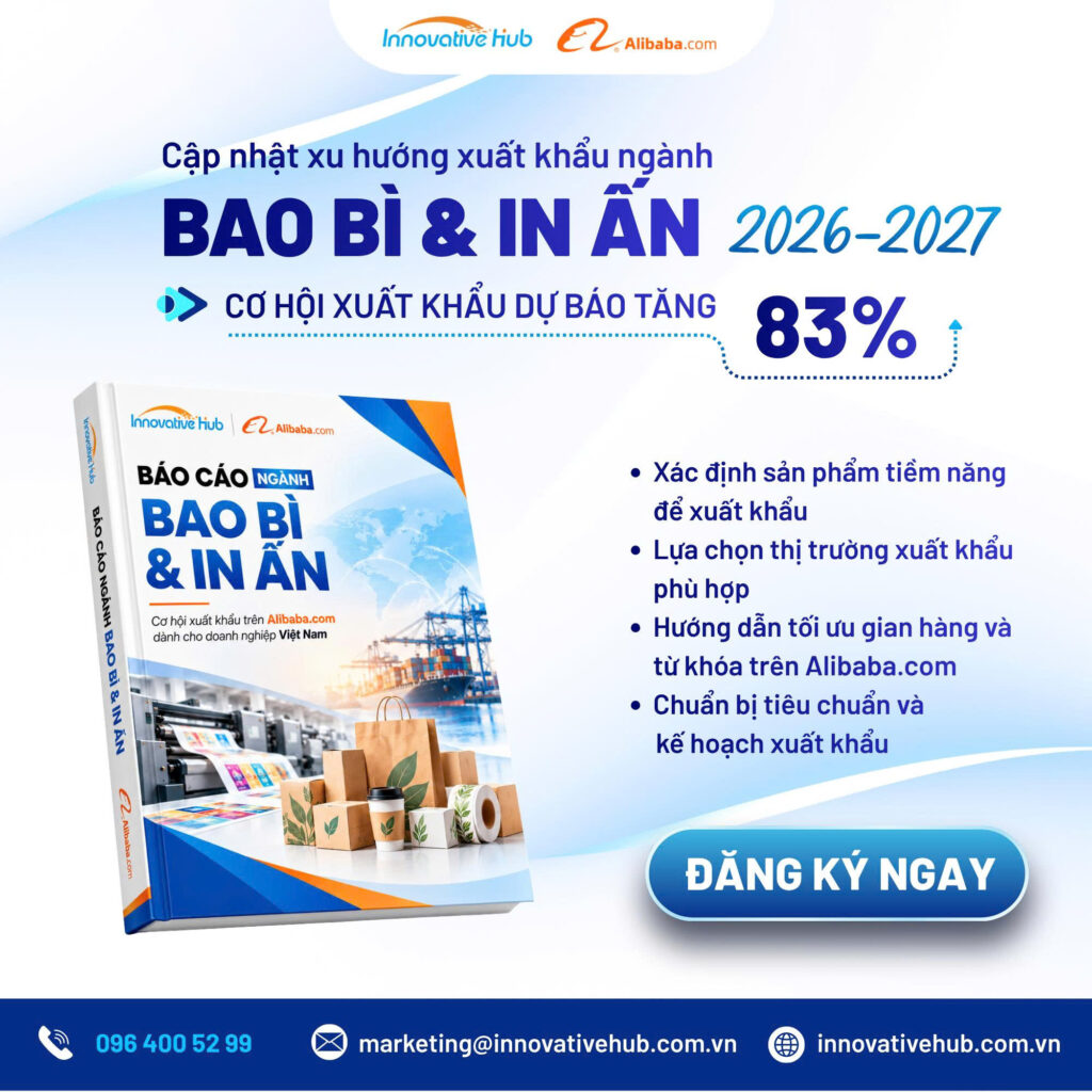 Báo cáo ngành Bao bì & In ấn 2026–2027: cơ hội xuất khẩu trên Alibaba.com